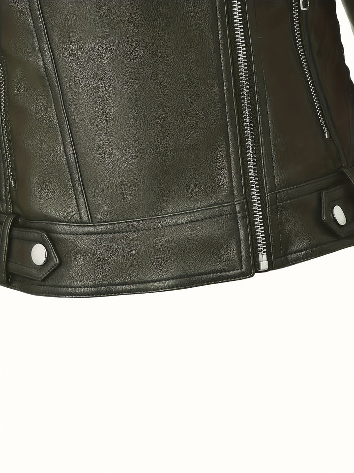 Mabel | Sculpted Zip-Front Moto Jacket