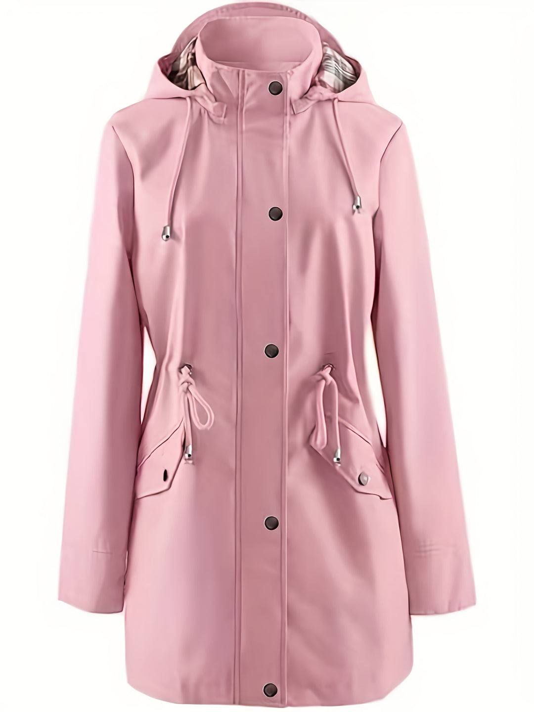 Joyce | Hooded Drawstring Rain Jacket