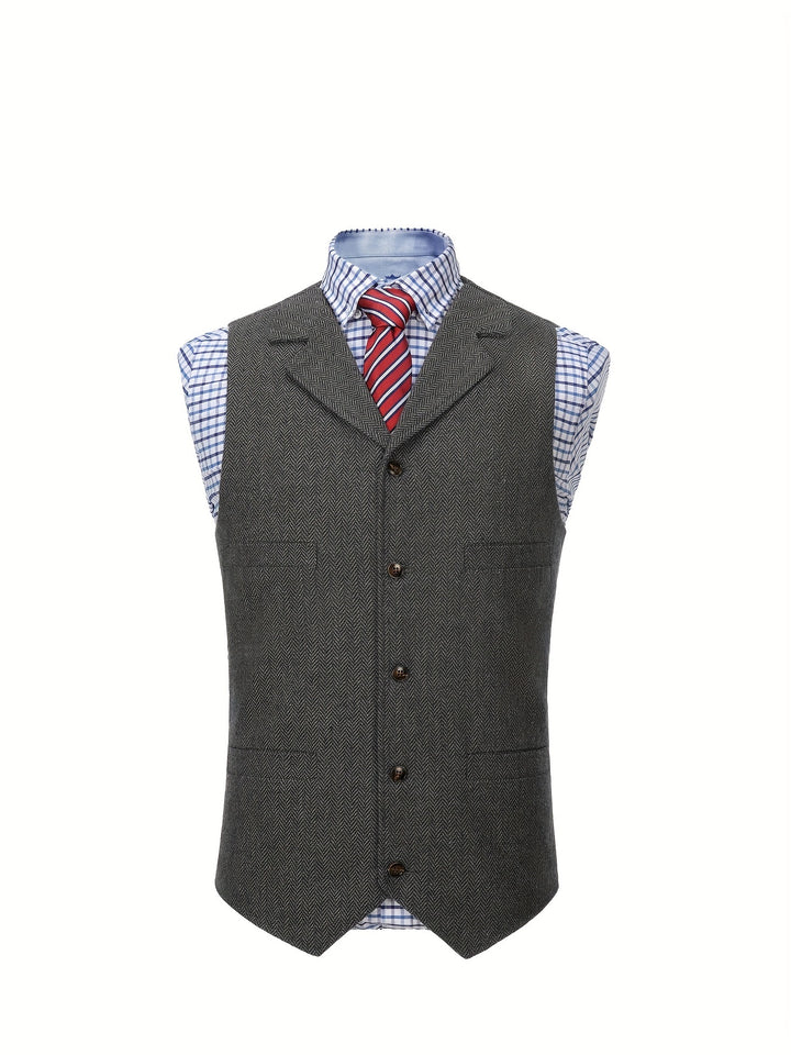 Colton | Heritage Herringbone Vest