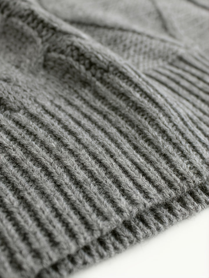 Cora | Cozy Cable-Knit V-Neck Sweater Vest