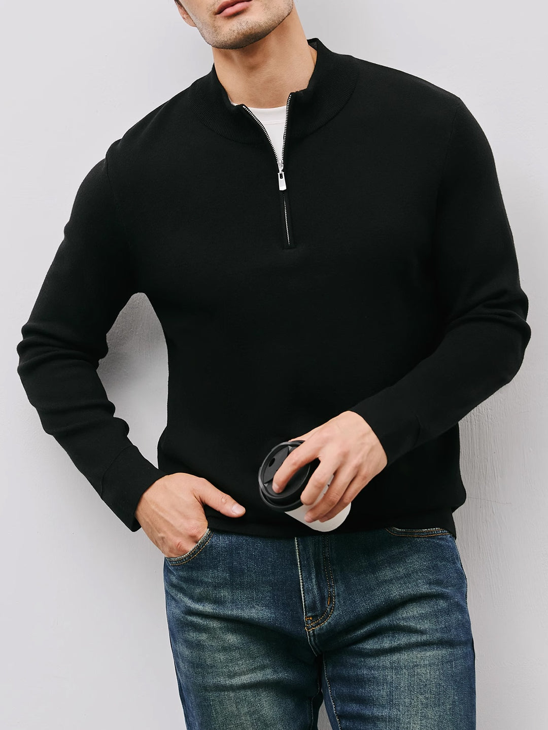 Nathaniel | Refined Quarter-Zip Sweater