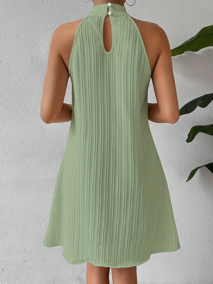 Talia | Textured Halter Mini Dress