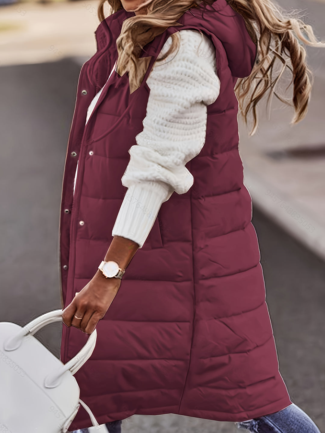 Helen | Longline Hooded Padded Vest