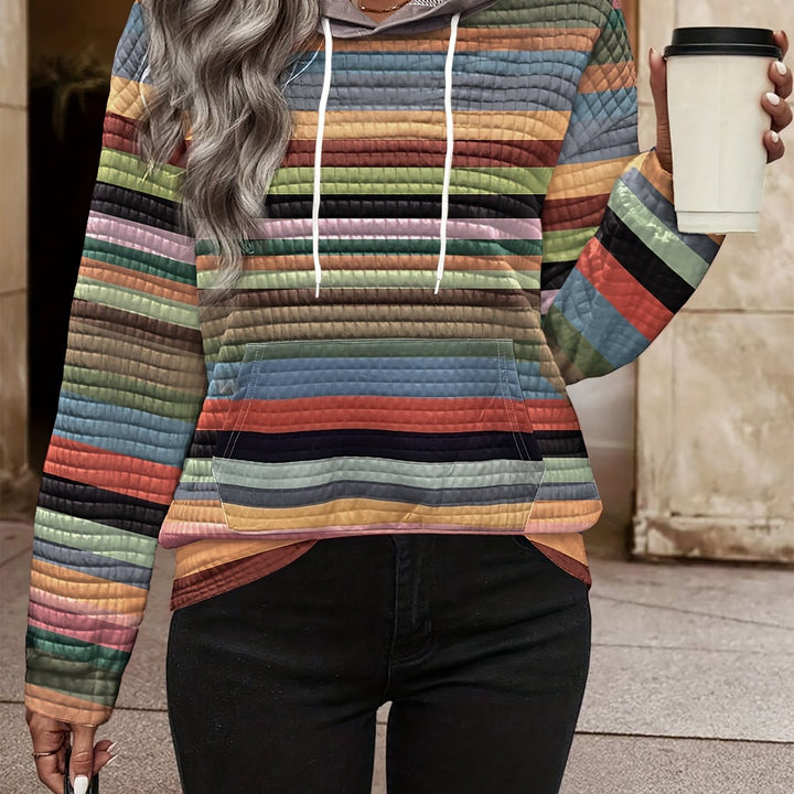 Tessa | Striped Textured Hoodie