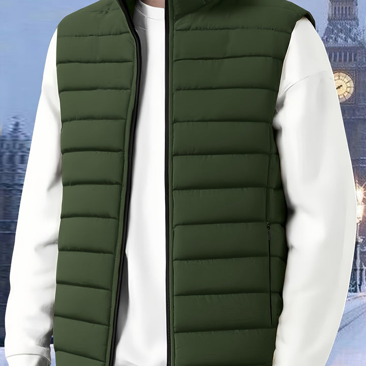 Donovan | Quilted Stand-Collar Vest