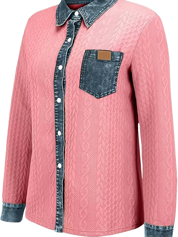 Greta | Textured Button-Up Shirt