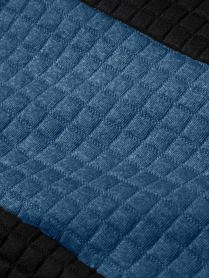Hayes | Textured Colour-Block Hoodie