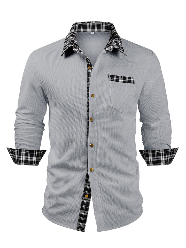 Bradley | Textured Contrast Shirt