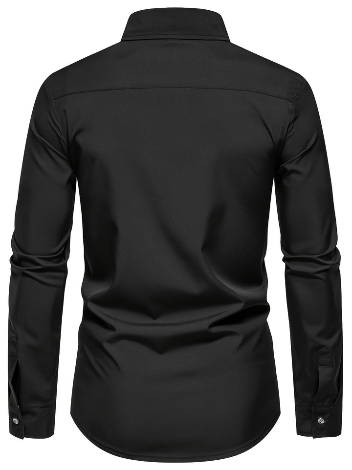 Anthony | Contrast Trim Button-Up Shirt