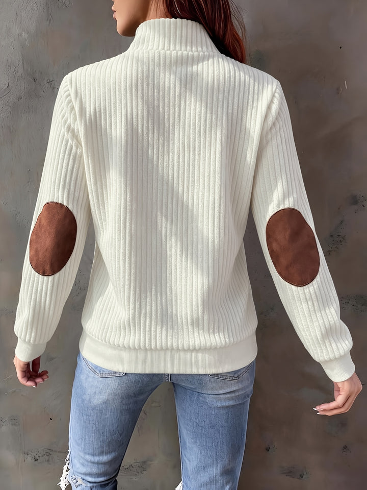 Lucinda | Ribbed Quarter-Zip Pullover