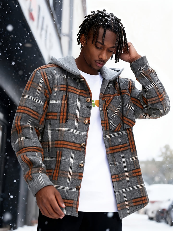 Hollis | Christmas Plaid Hooded Jacket