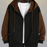 Cedric | Color Block Zip-Up Hoodie