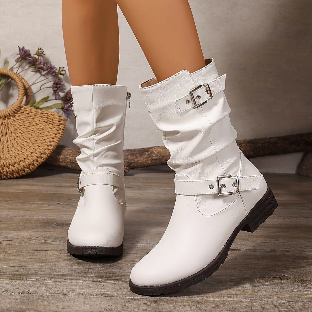 Lorraine | Slouchy Buckle Boots
