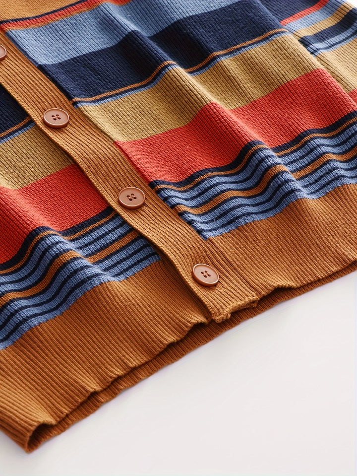 Rensley | Classic Striped Knit Cardigan