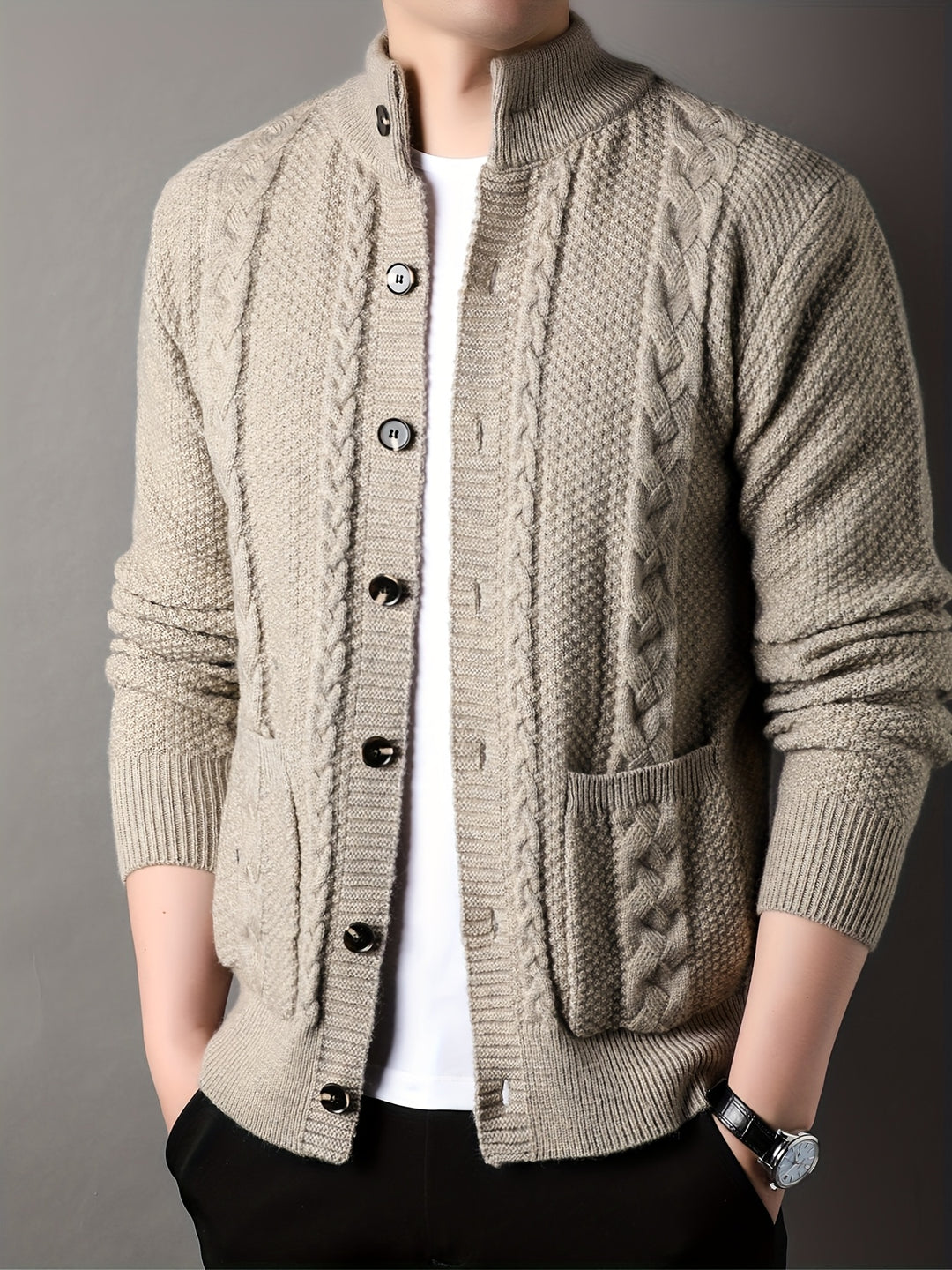 Sinclair | Textured Button-Front Cardigan