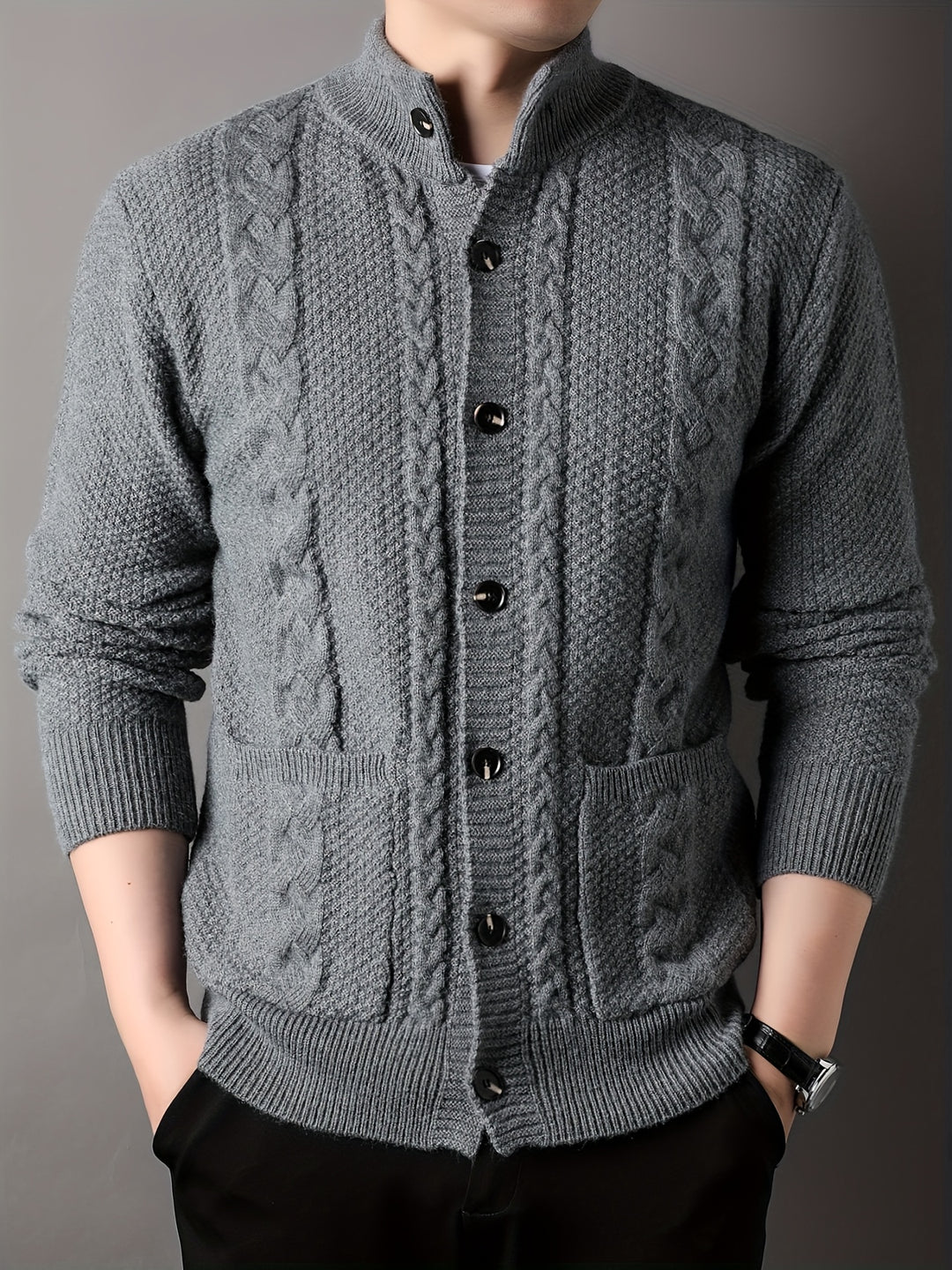 Sinclair | Textured Button-Front Cardigan