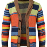 Callen | Striped Shawl-Collar Cardigan