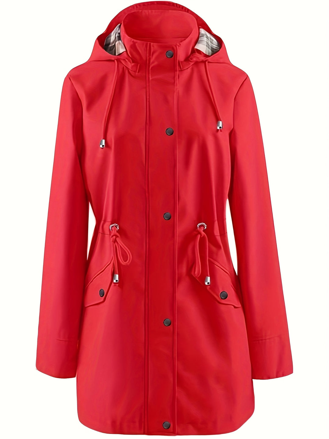 Joyce | Hooded Drawstring Rain Jacket