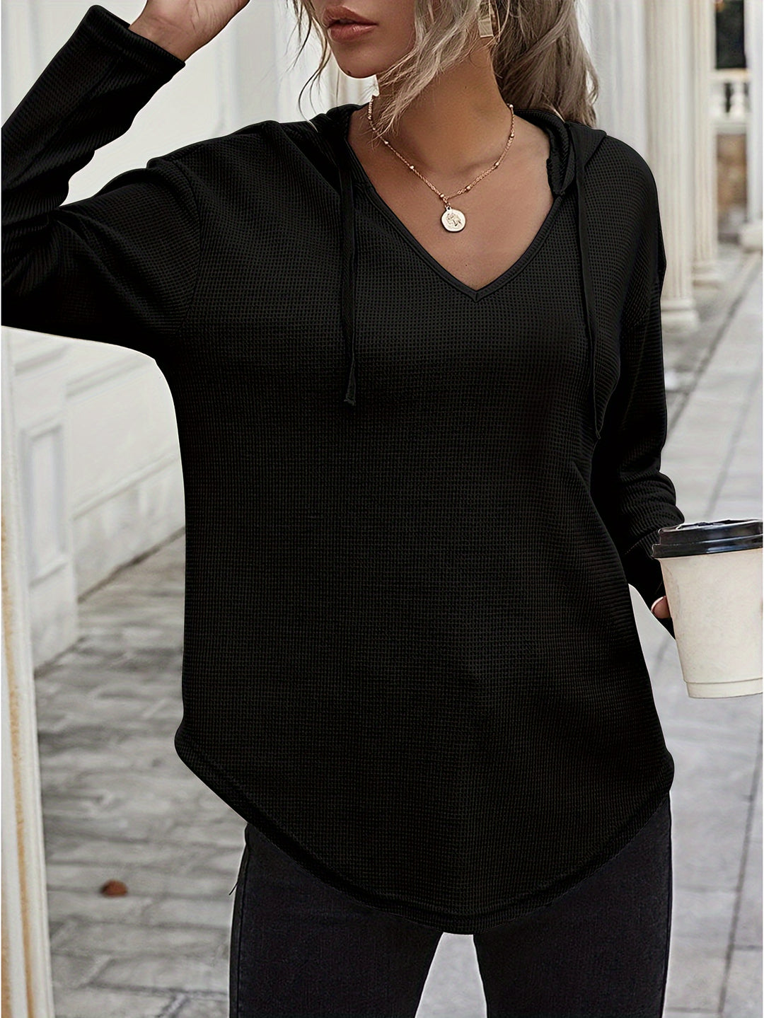 Kendra | Relaxed V-Neck Hoodie
