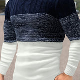 Graham | Color-Block Crew Neck Sweater
