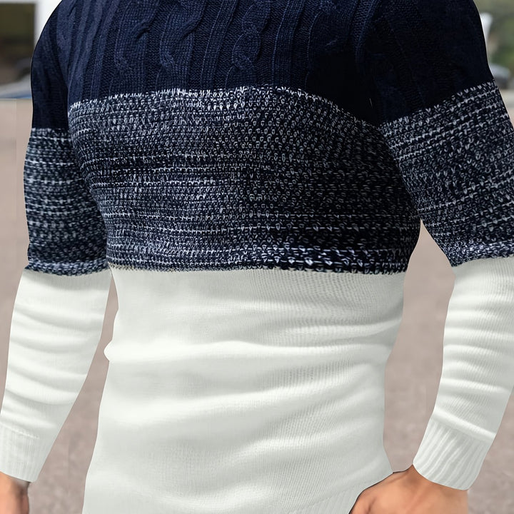 Graham | Color-Block Crew Neck Sweater