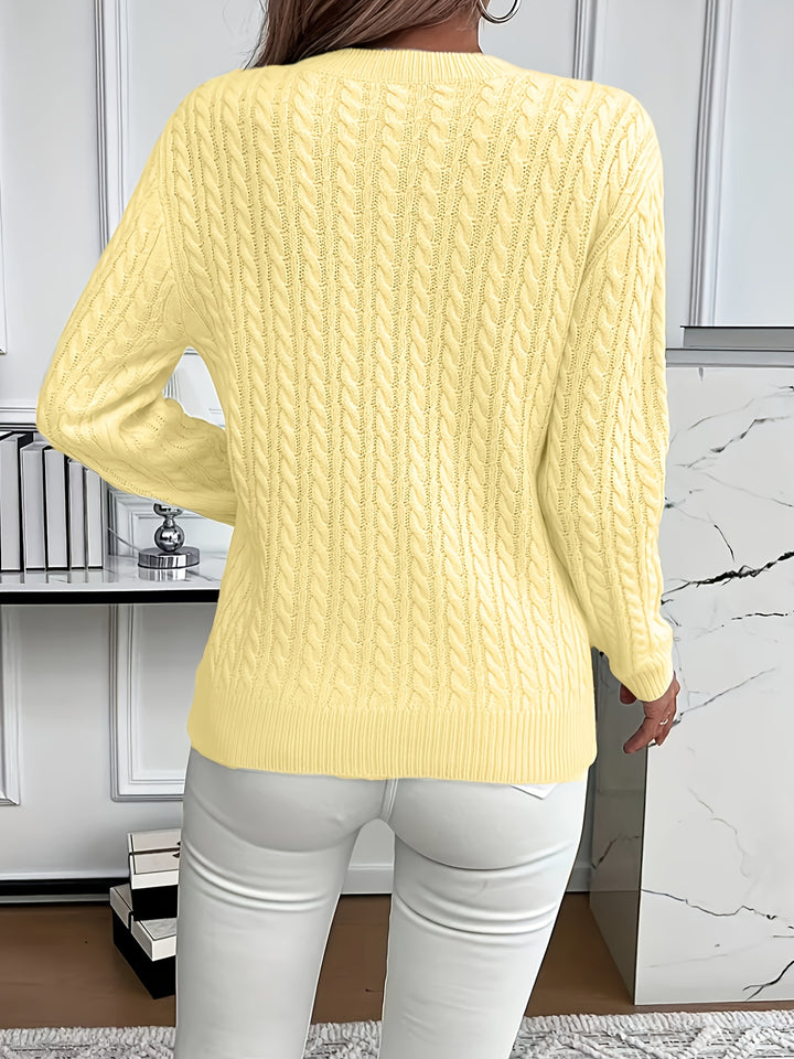 Faye | Cable-Knit Round Neck Sweater