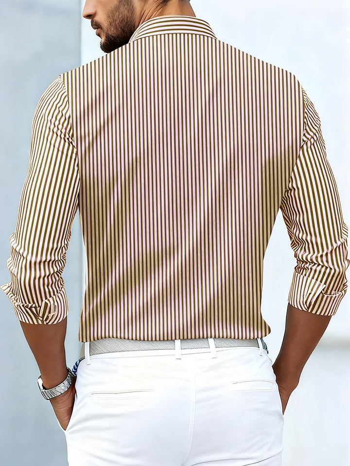Gabriel | Refined Striped Long Sleeve Shirt