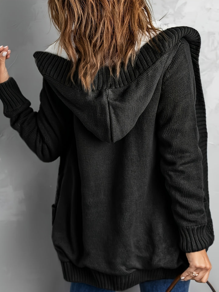 Winona | Cozy Hooded Button Cardigan