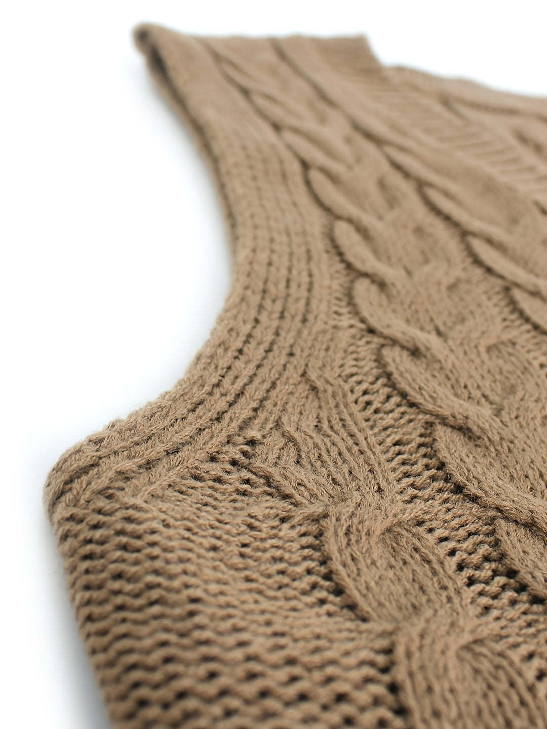 Cora | Cozy Cable-Knit V-Neck Sweater Vest