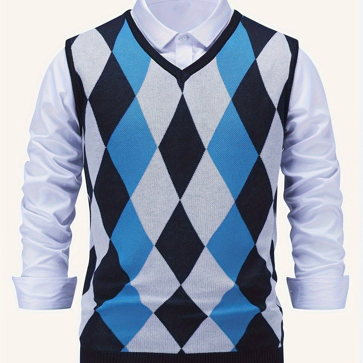 Chandler | Classic Argyle Sweater Vest