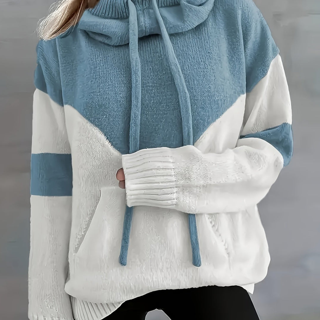 Gretchen | Color-Block Hooded Pullover