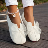 Cecilia | Bow-Accent Slip-On Flats