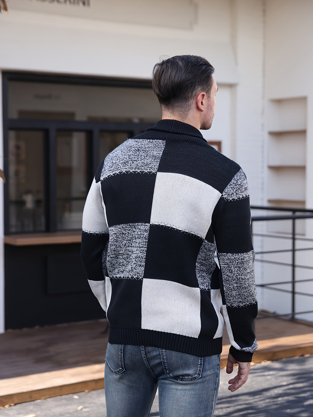Vincent | Color-Blocked Button-Up Cardigan