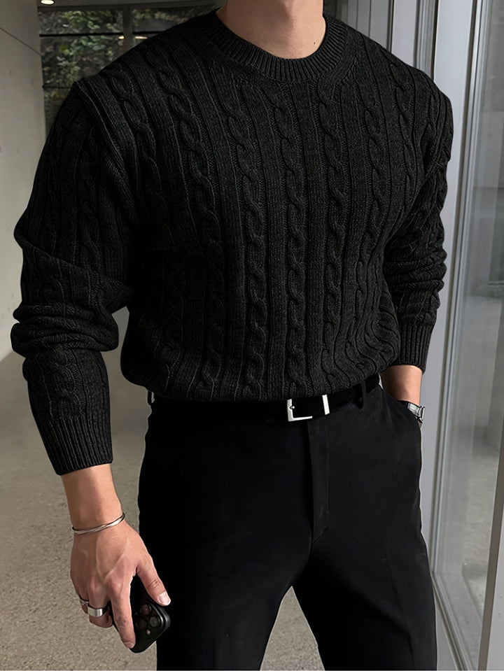 Jonas | Cable Knit Crew Neck Sweater