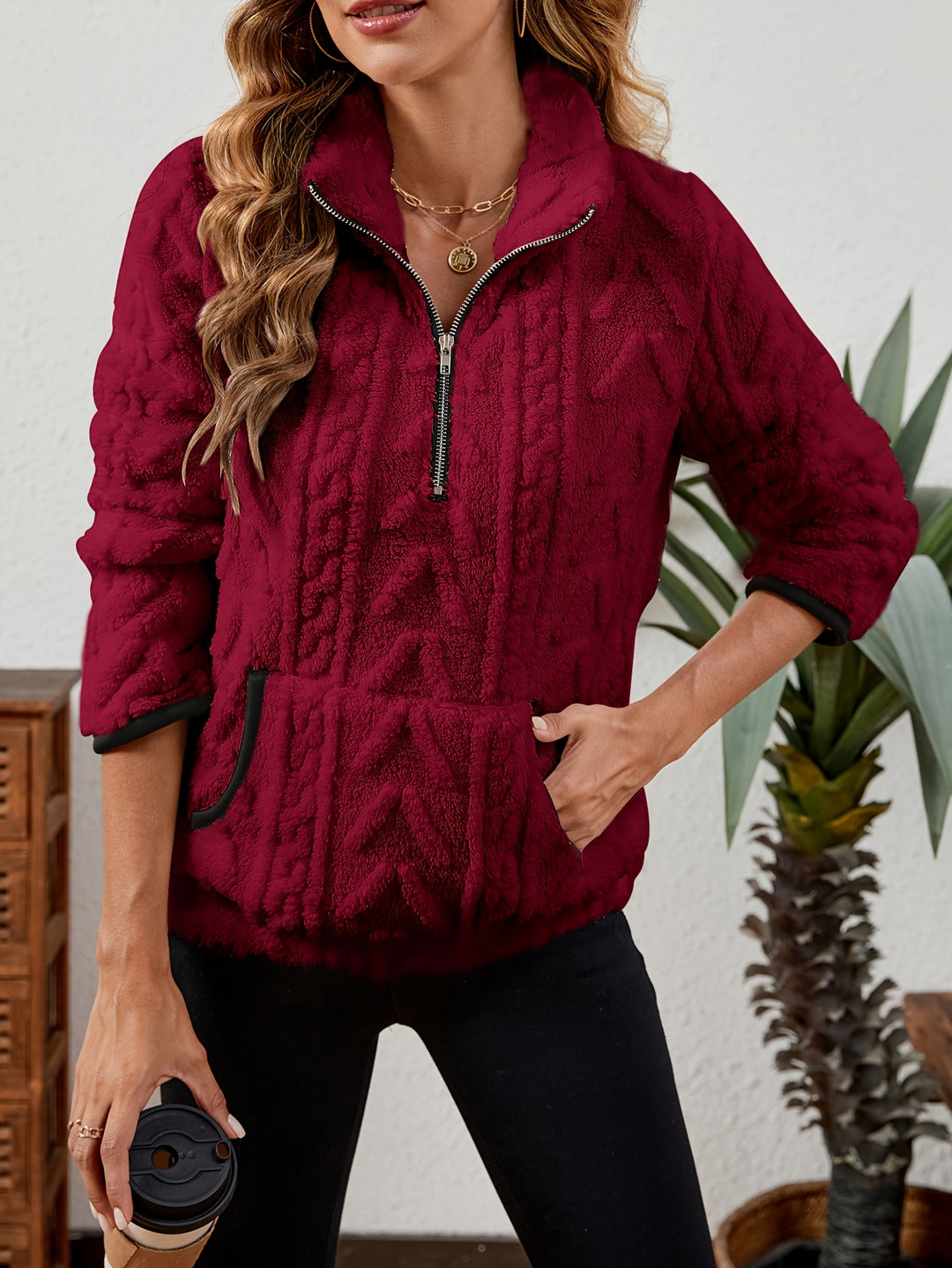 Delilah | Cozy Half-Zip Pullover