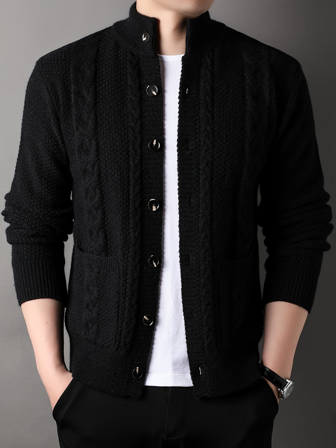 Sinclair | Textured Button-Front Cardigan