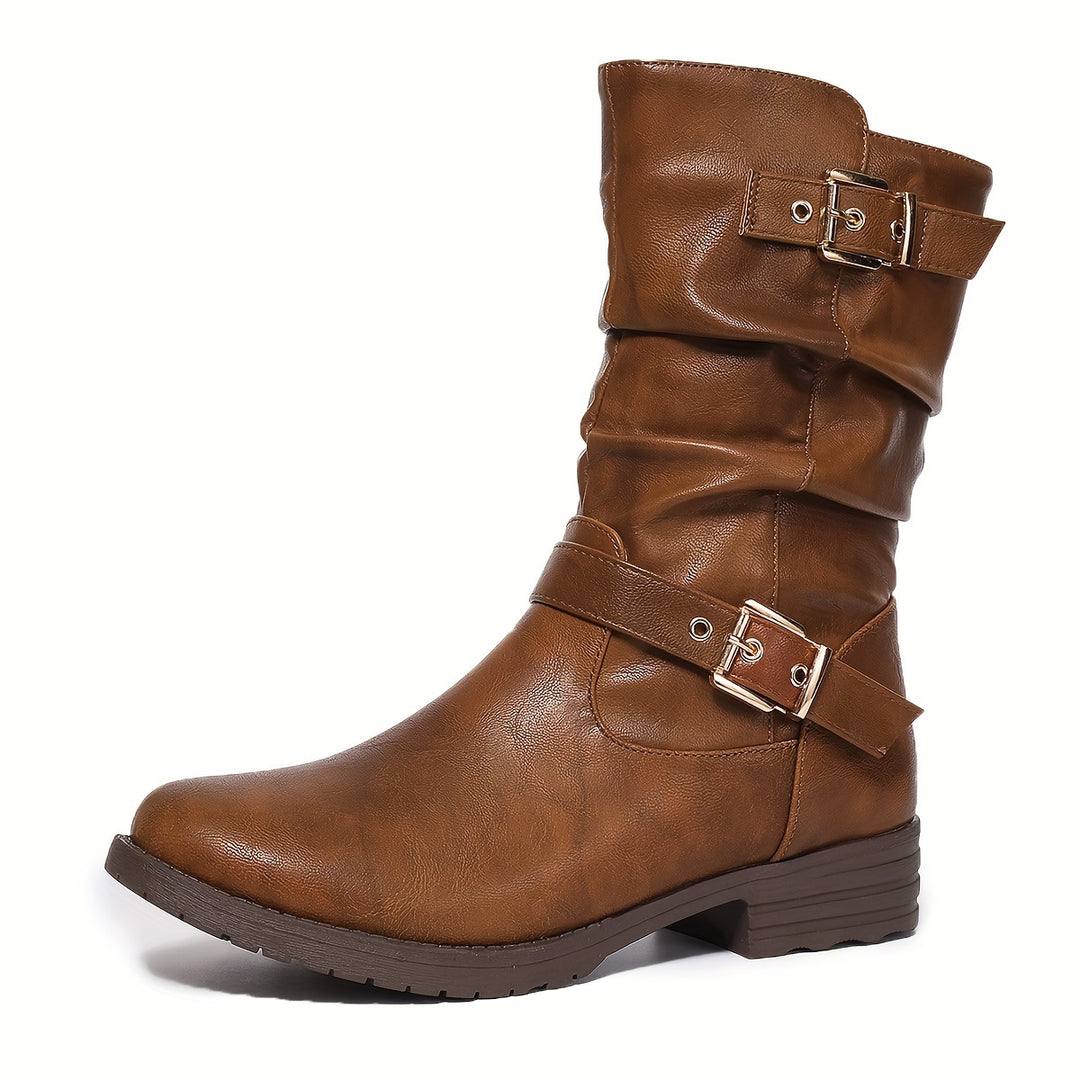 Lorraine | Slouchy Buckle Boots