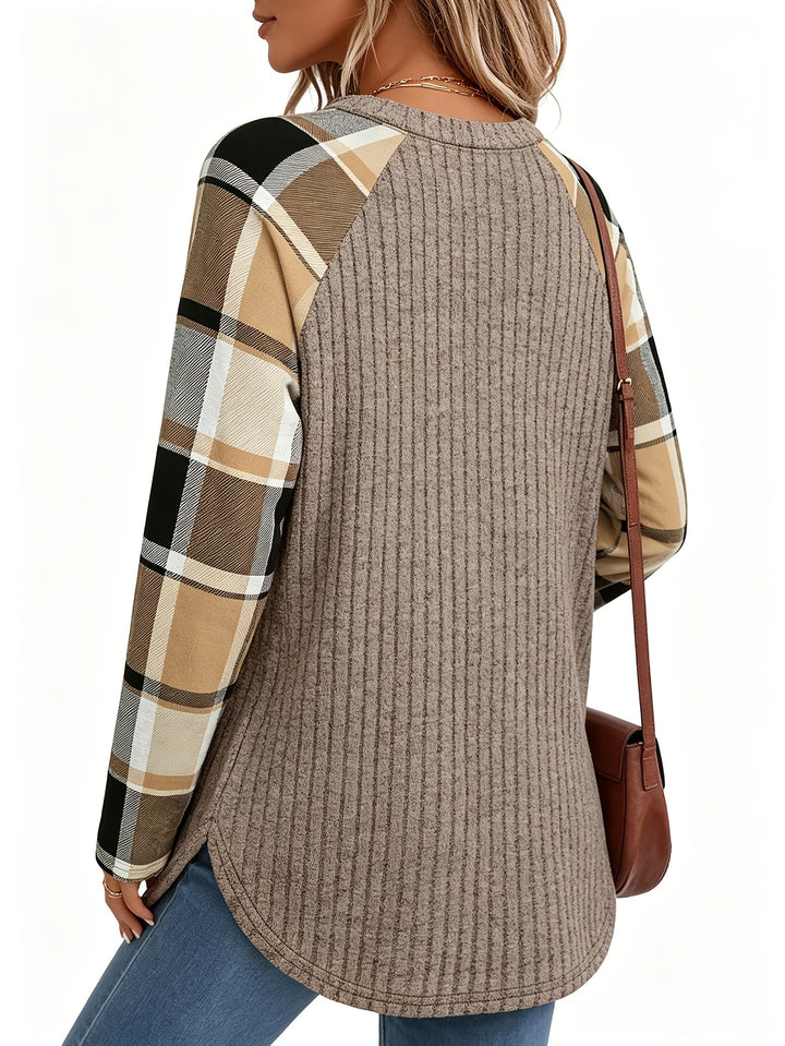 Denise | Relaxed Color-Block Long-Sleeve Top