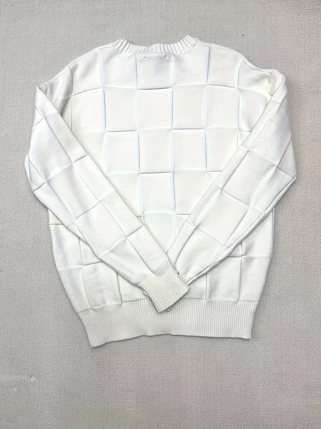 Sullivan | Textured Check Crewneck Sweater