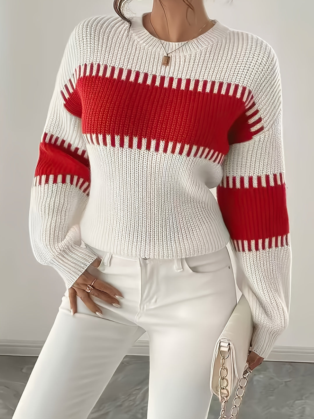Adelaide | Colour-Block Striped Sweater