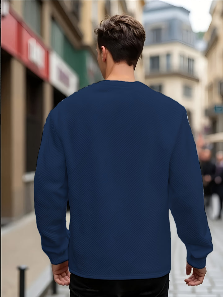 Elias | Textured Crew Neck Sweatshirt