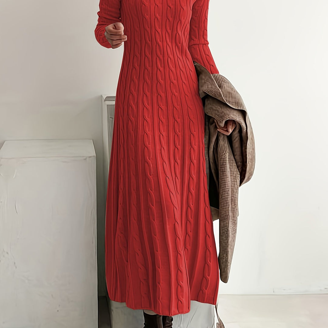 Lucinda | Cable-Knit Maxi Dress