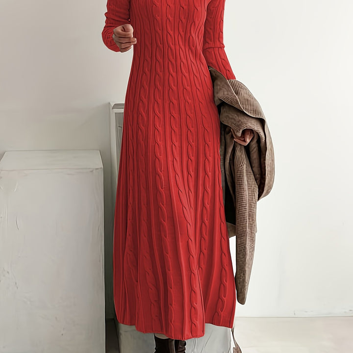 Lucinda | Cable-Knit Maxi Dress
