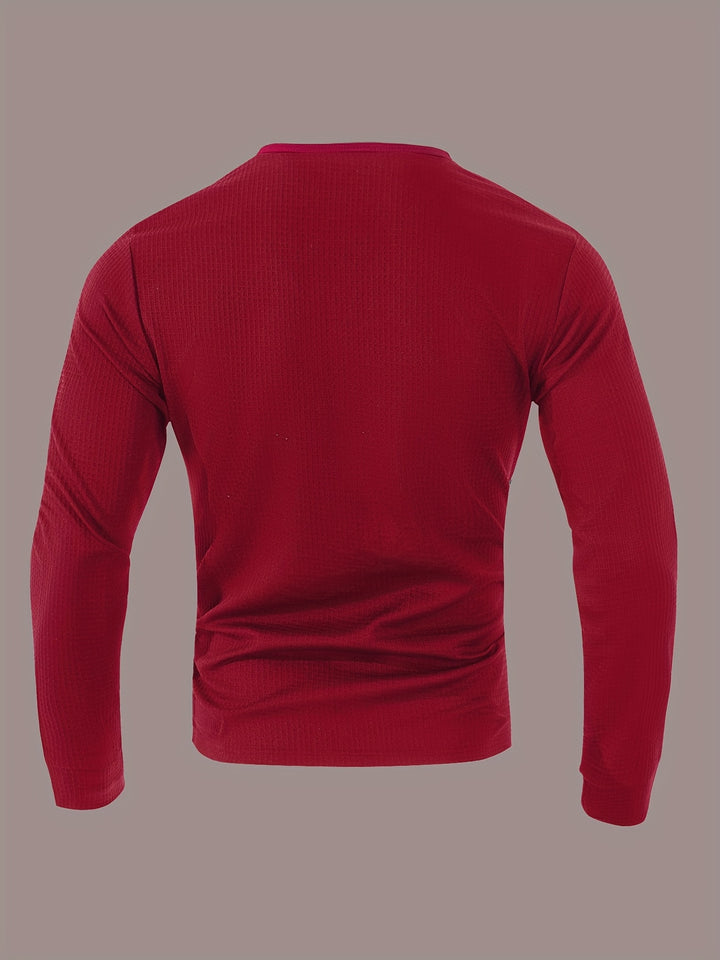 Curtis | Textured Long-Sleeve Henley