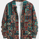 Bryson | Patterned Lapel Zip Jacket