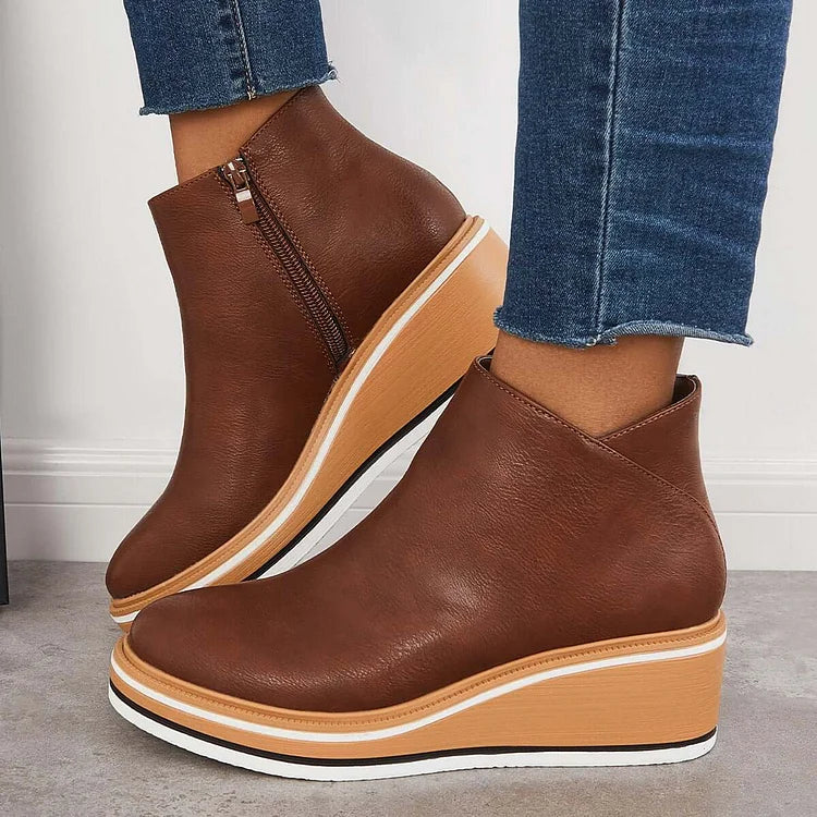 Odessa | Sleek Platform Ankle Boots
