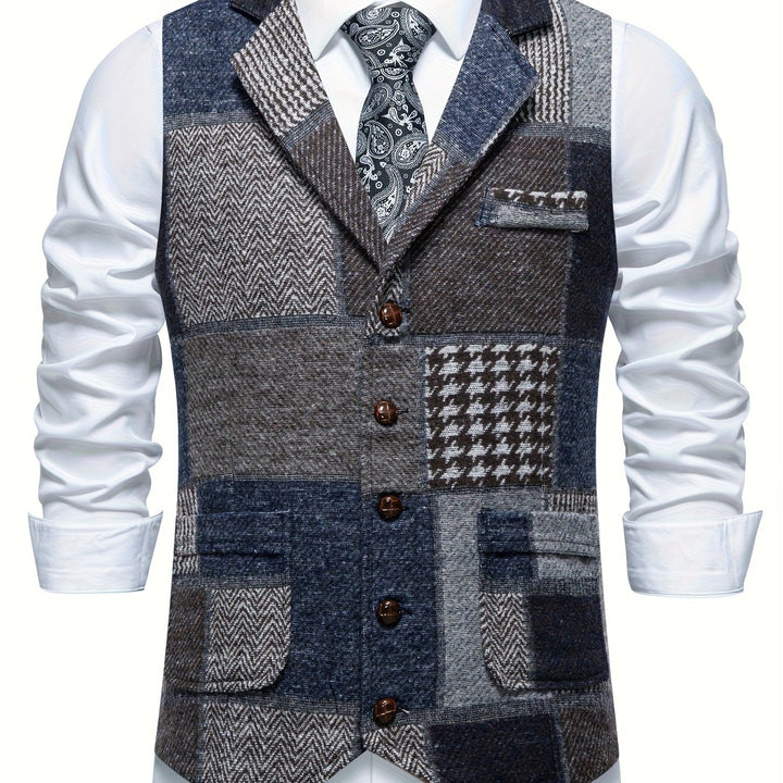 Tobias | Patchwork Tailored Waistcoat