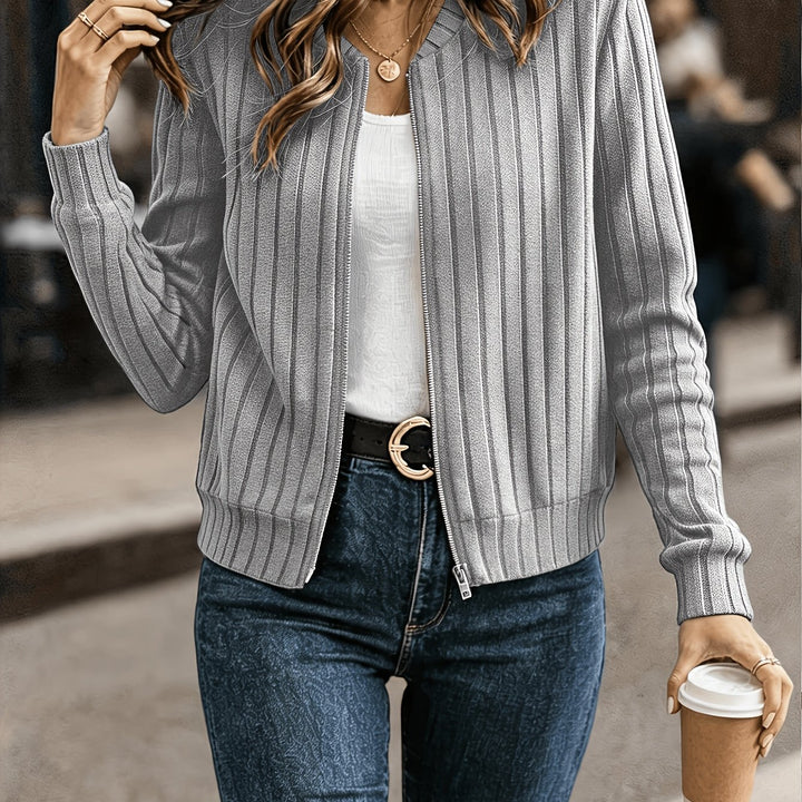 Blair | Ribbed Zip-Front Jacket