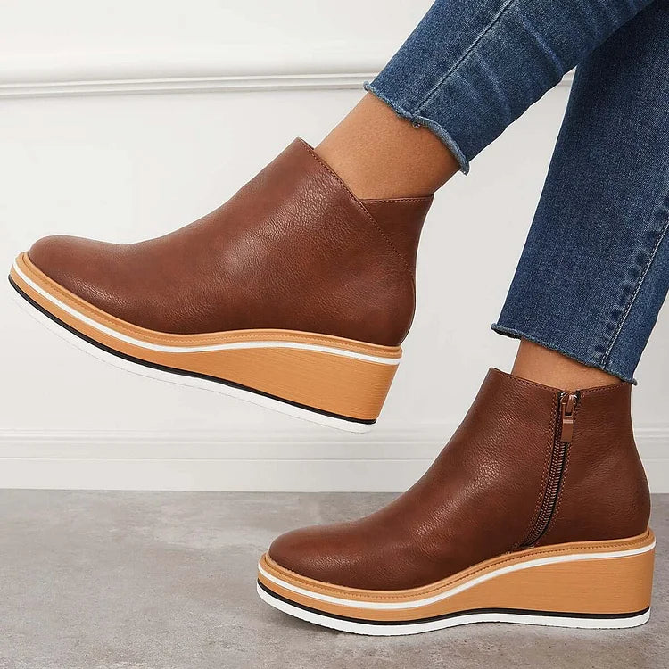 Odessa | Sleek Platform Ankle Boots