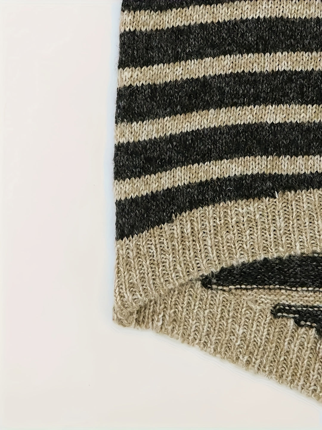 Geraldine | Relaxed High-Neck Striped Sweater